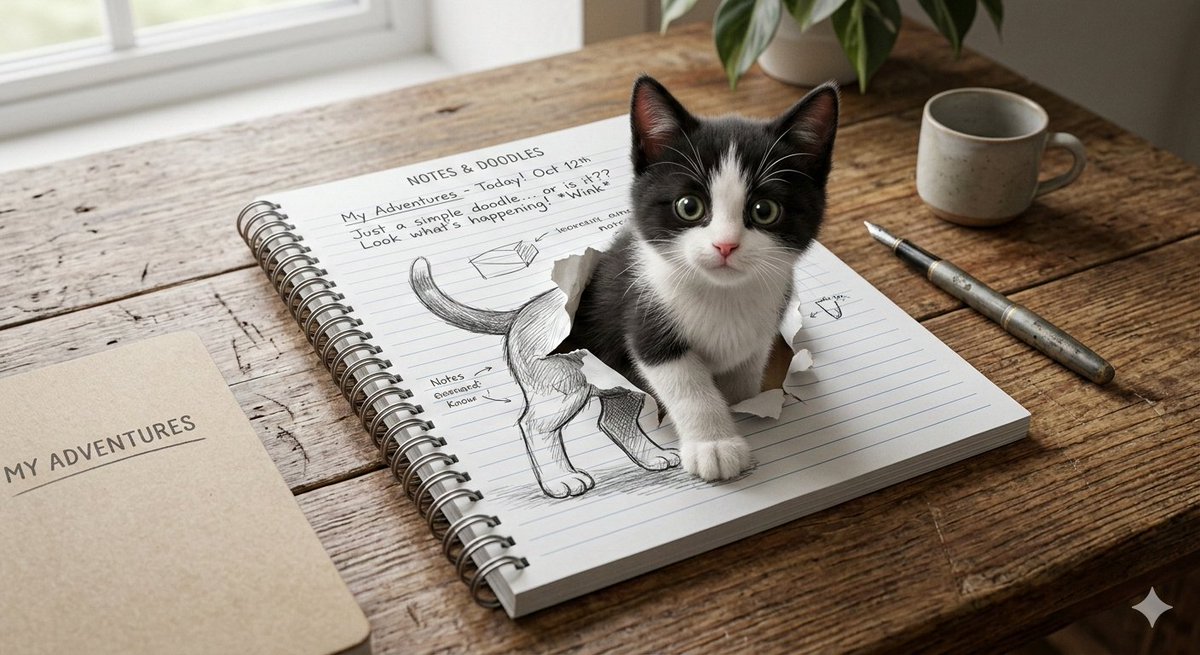 3D Illusion Kitten Art Prompt 1