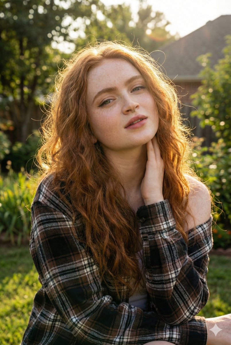 Photorealistic Portrait with Golden Hour Backlighting 1