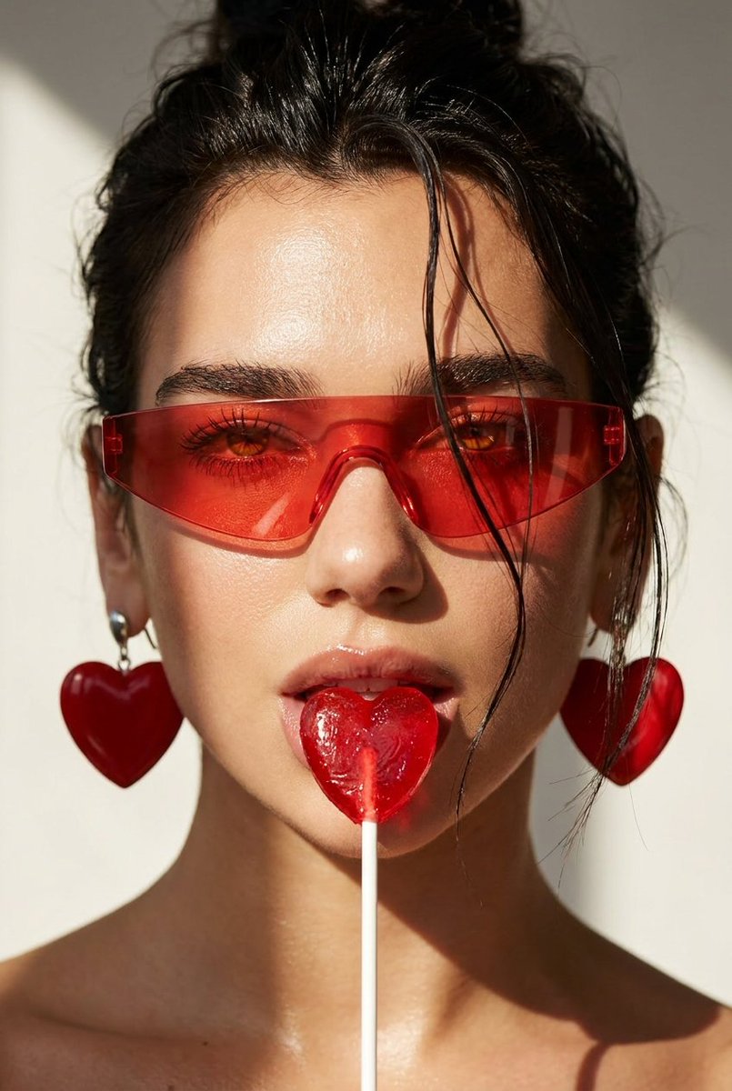 Heart Lollipop Editorial Portrait 2