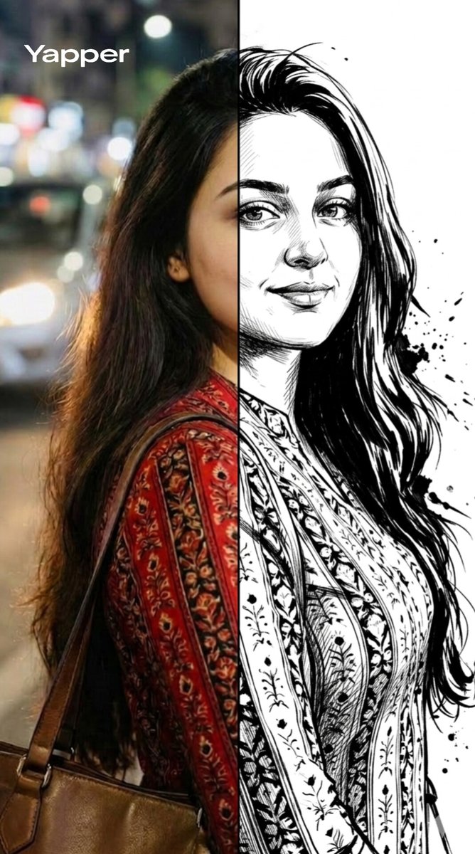 Split-Style Portrait Transformation Prompt for Nano Banana 1