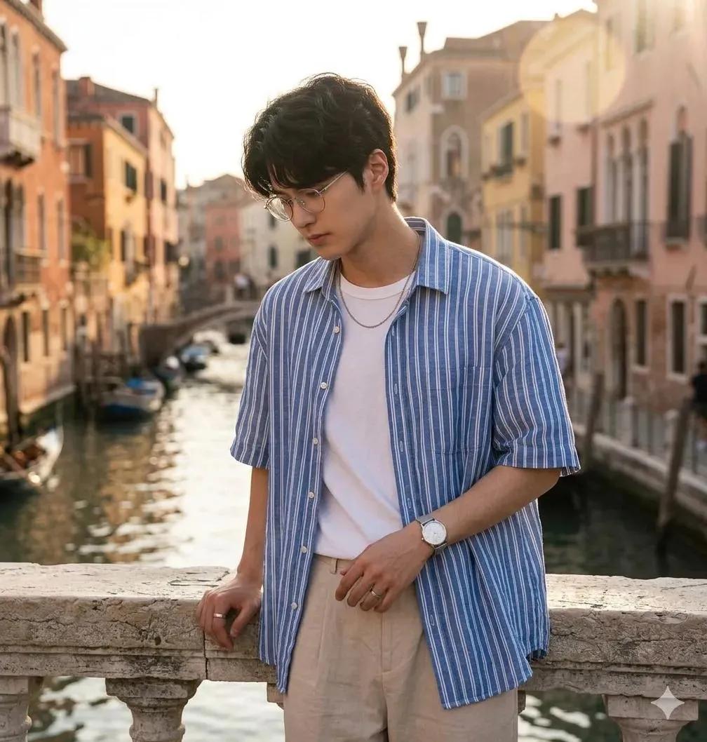 Candid Portrait at Venice Rialto Bridge 2
