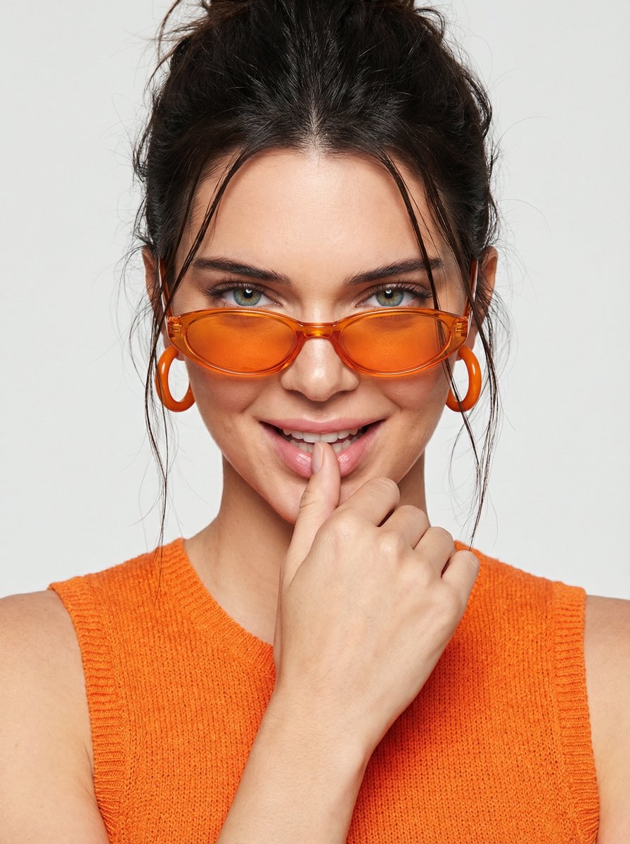 JSON Prompt for High-Fashion Orange Portrait with Reference Image 2