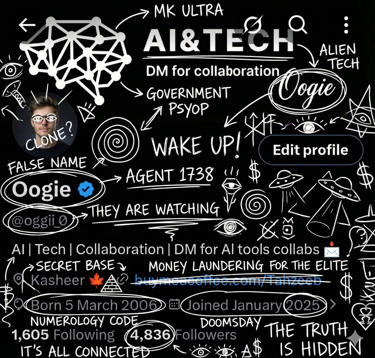 Schizophrenic Conspiracy Scribbles Overlay 1