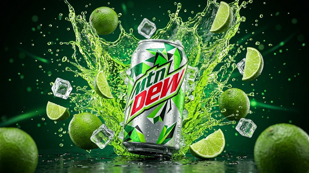High-Contrast Mountain Dew Can Product Shot 1