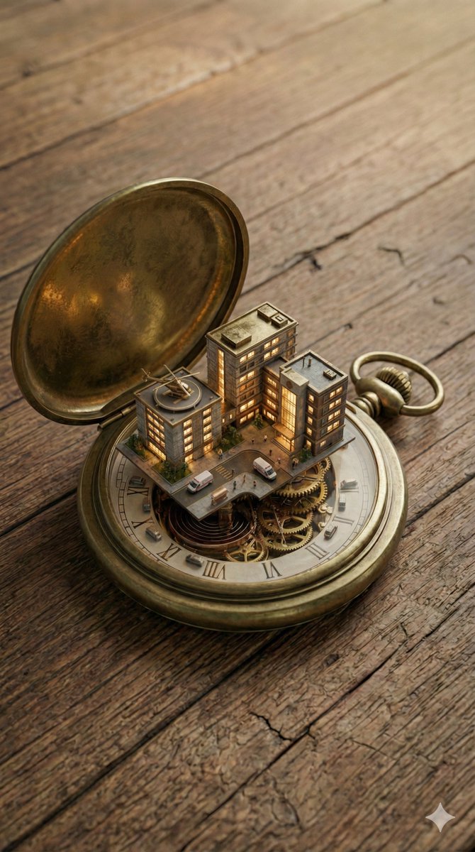 Miniature Metropolis Inside a Vintage Pocket Watch 4