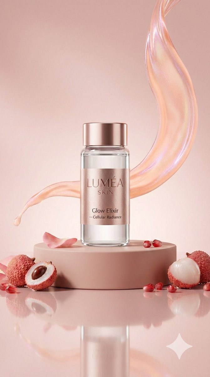 Luxury Skincare Commercial Photography: Glow Elixir 2