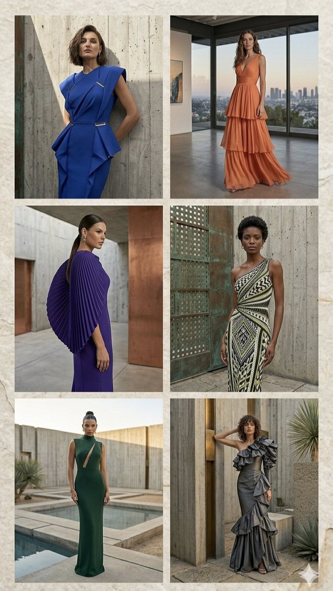 Architectural High-Fashion Gown Collage 1