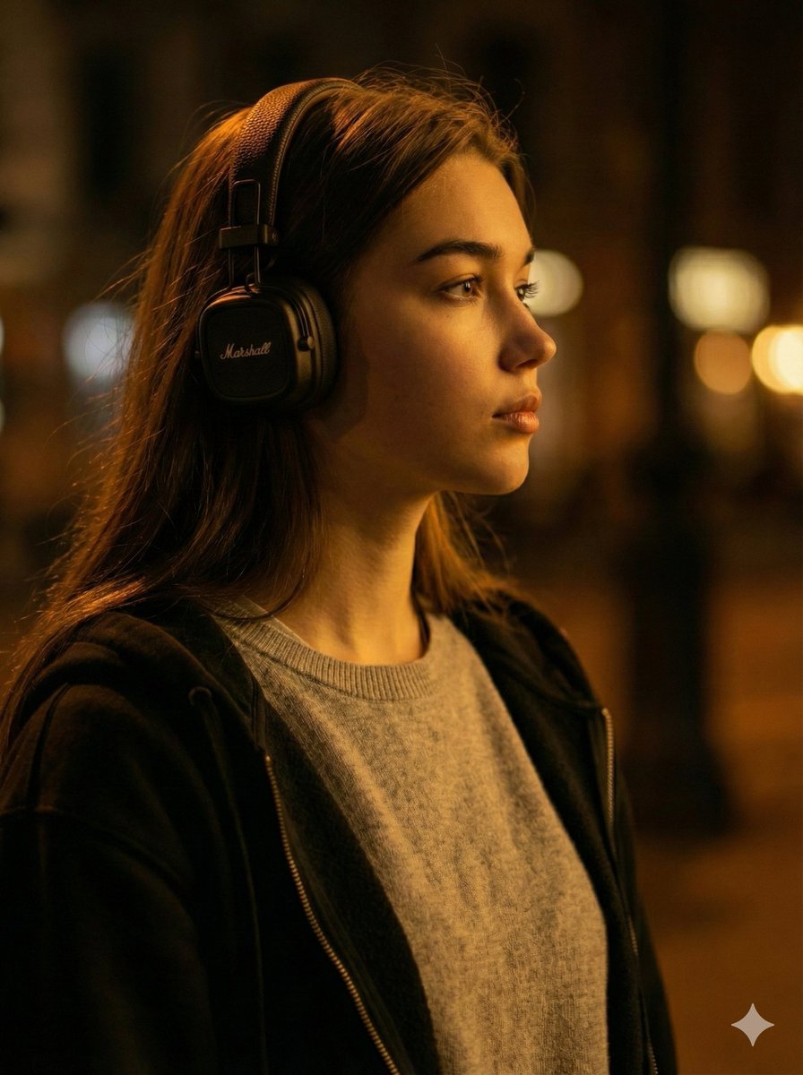 Moody Cinematic Profile Portrait Prompt 1