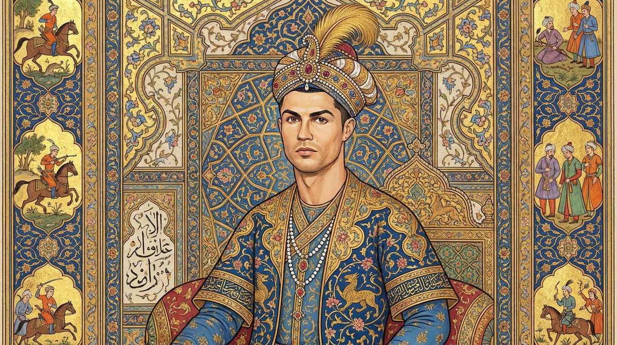 Safavid-Era Persian Miniature Portrait 3