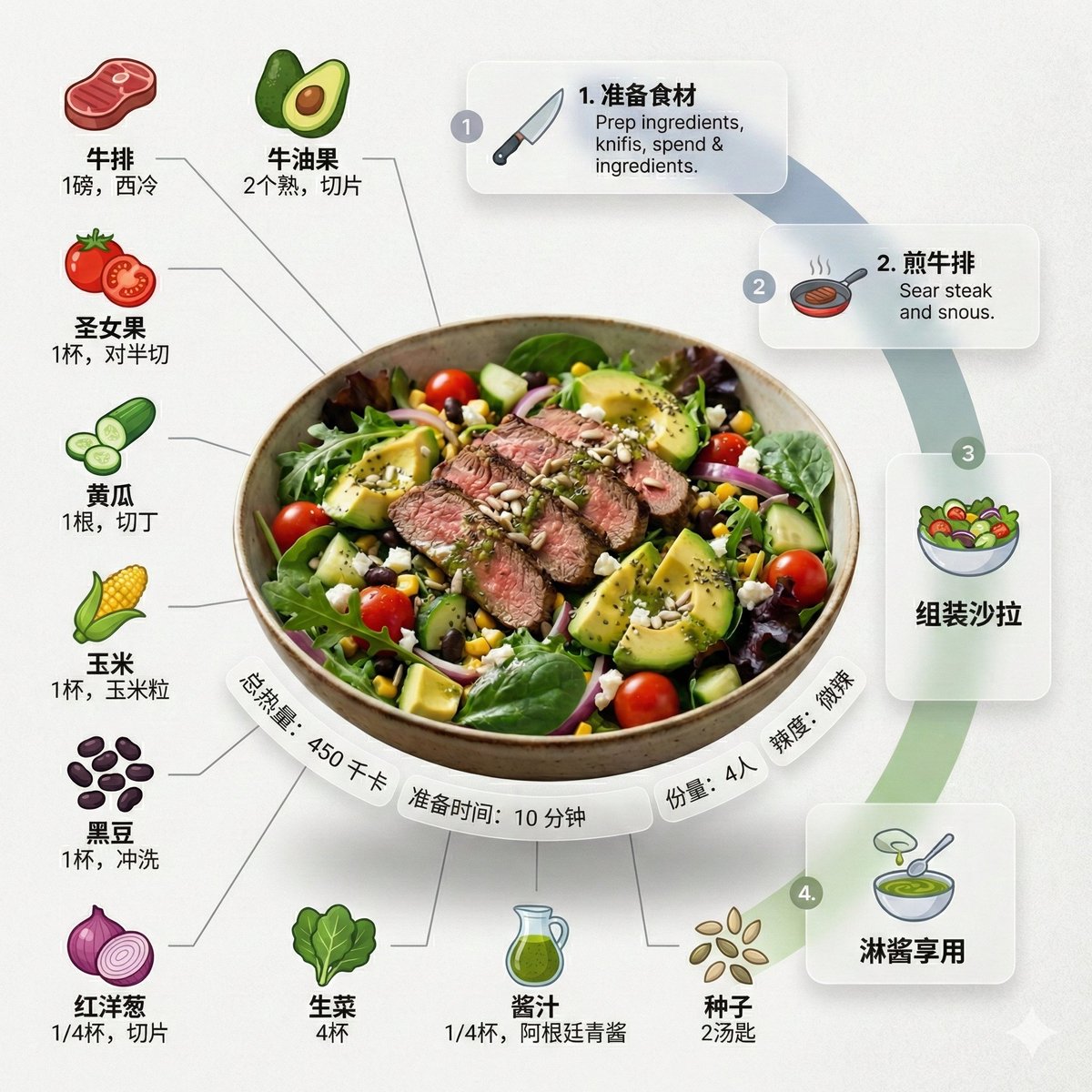 Generating a Food Infographic for a Hamburger 2