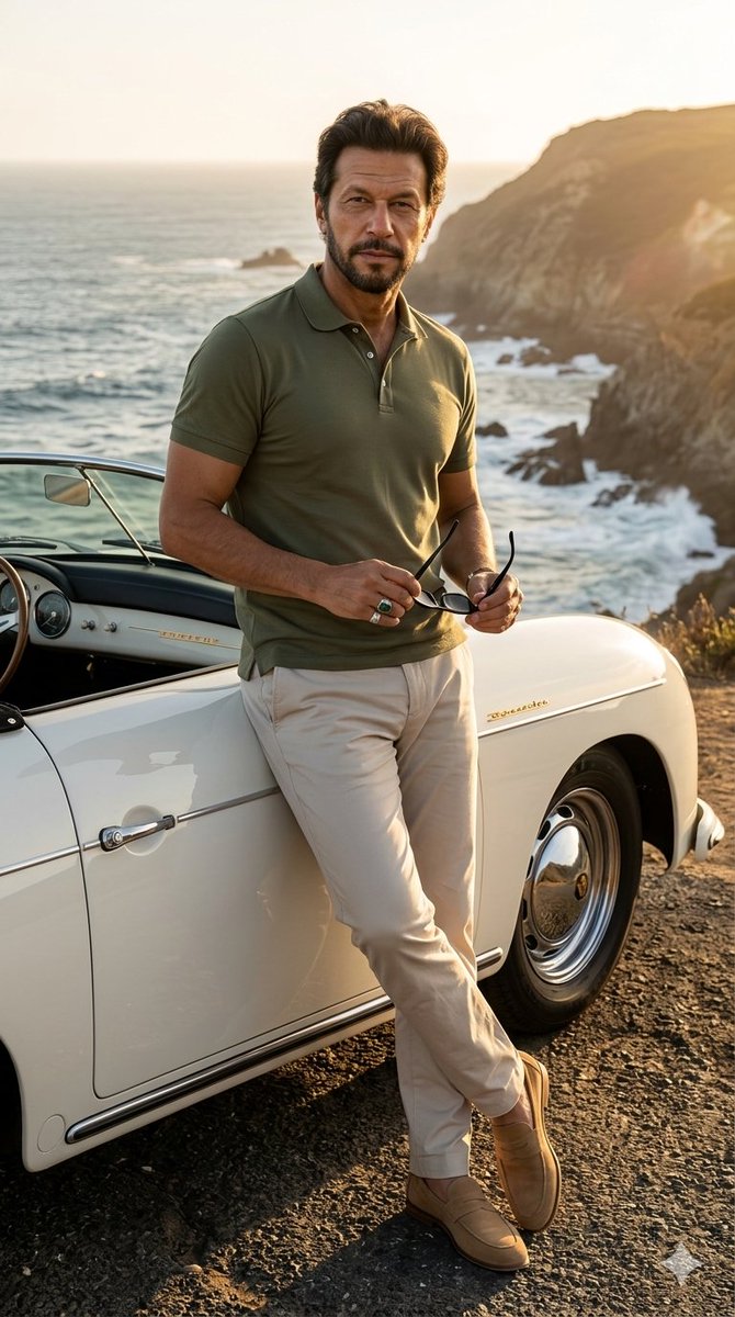 Coastal Road Portrait with Vintage Porsche 3