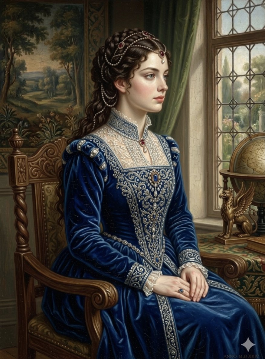 Renaissance Noblewoman Oil Portrait 3