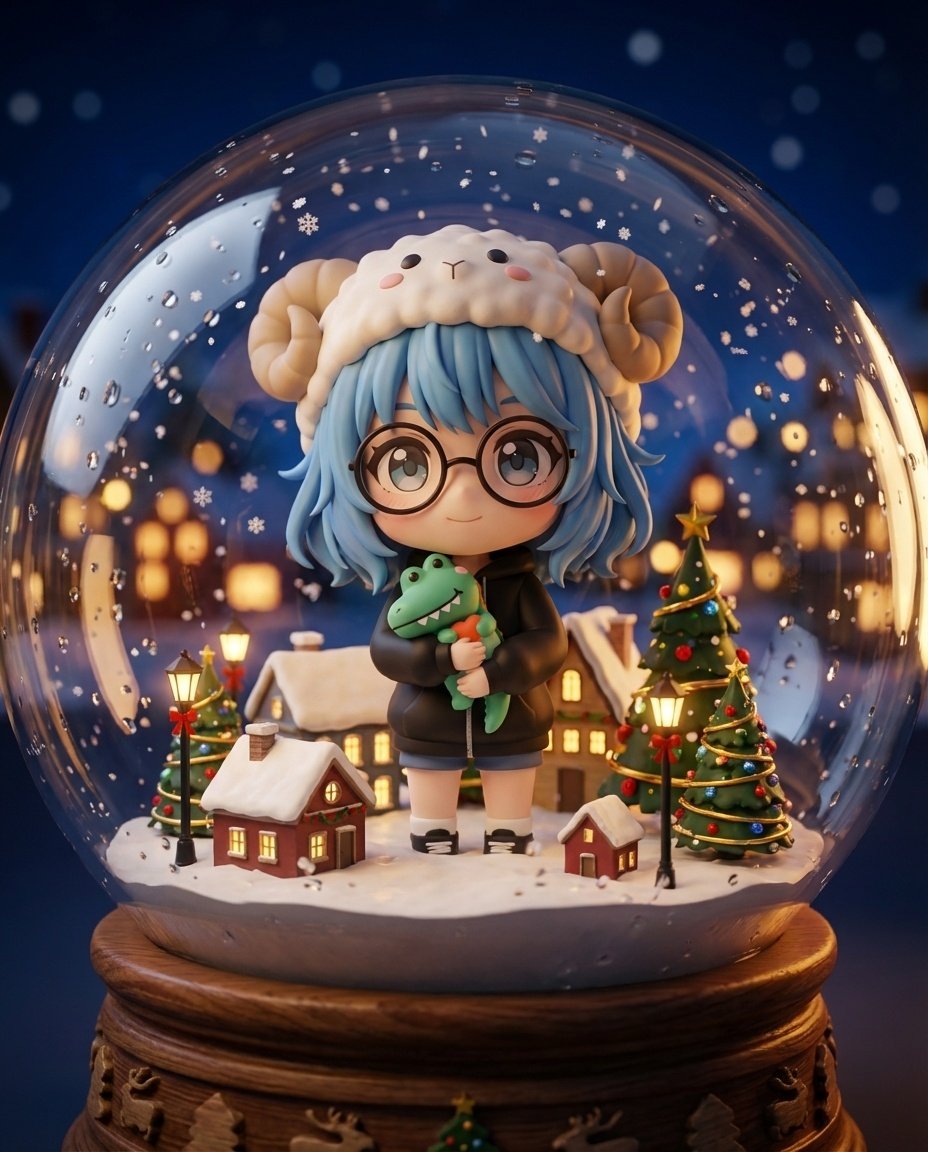 Nano Banana Pro Chibi Snow Globe Prompt 2
