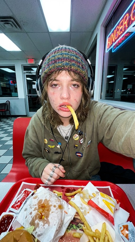 Gen-Z Anti-Aesthetic Diner Selfie 1