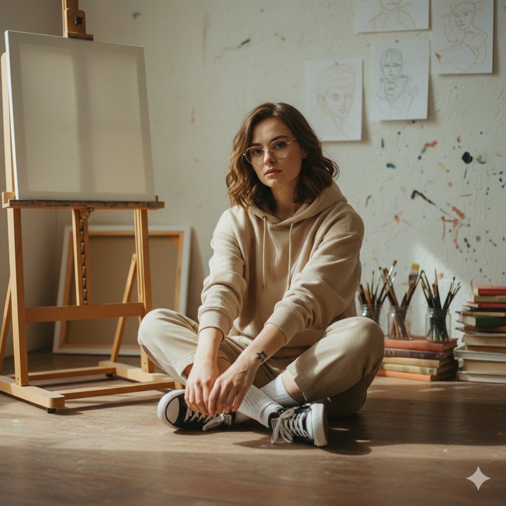 Soft Art-School Aesthetic Candid Portrait 1