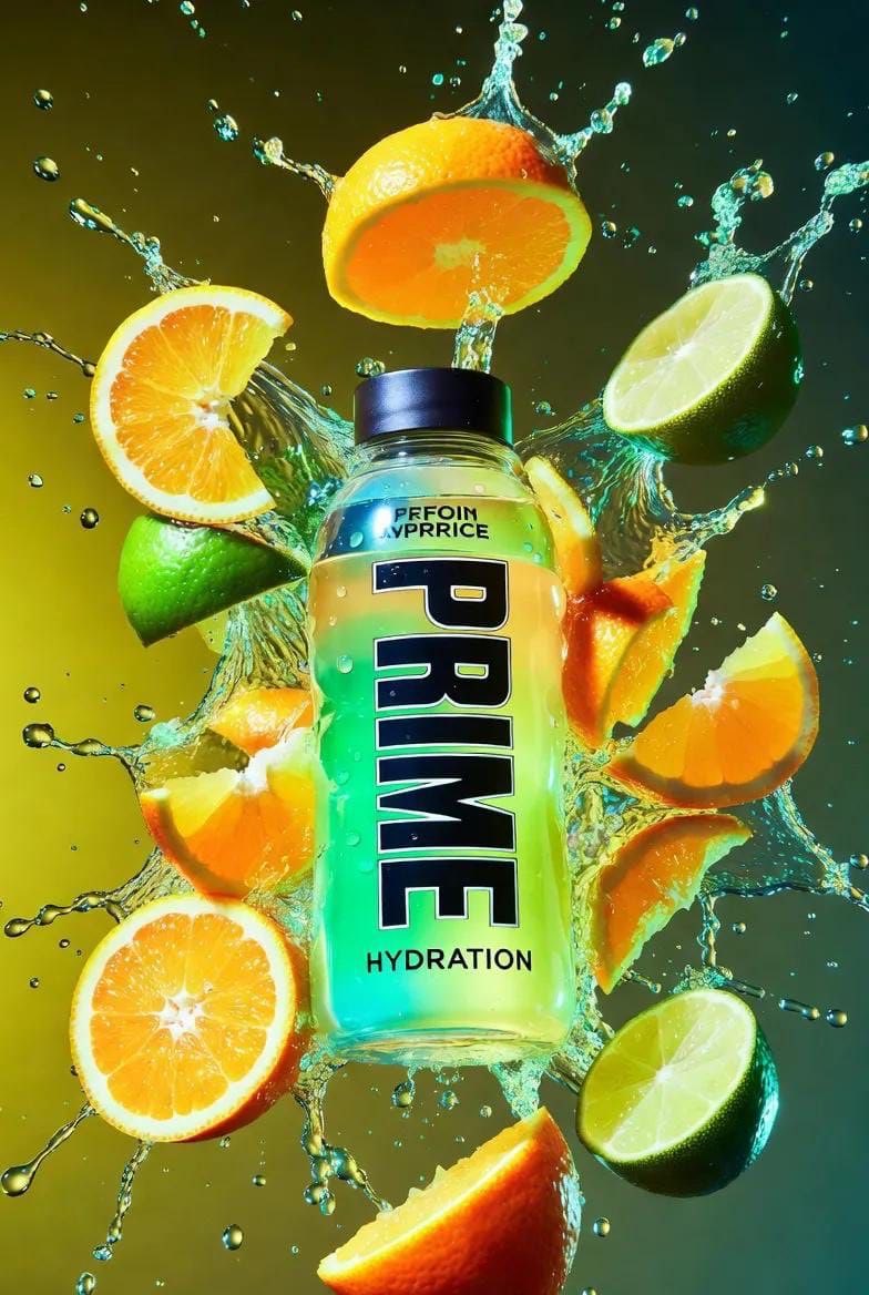 Hyper-Realistic Product Shot with Exploding Citrus and Liquid 3