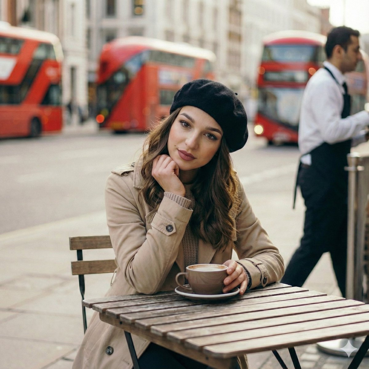 Candid London Cafe Morning Portrait (JSON) 1