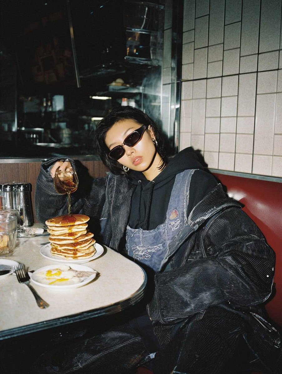 Kazakh Woman in Retro Diner 2