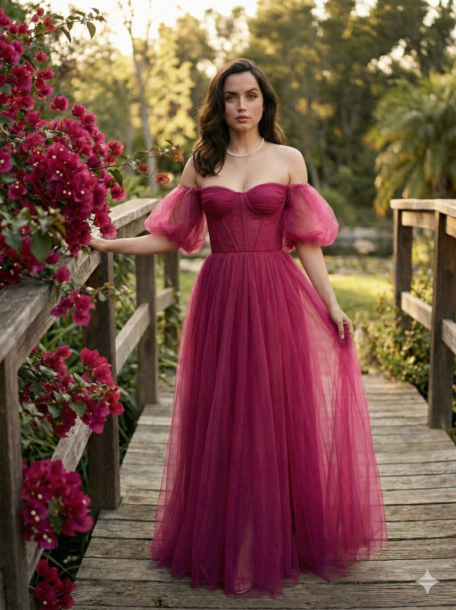 Ana de Armas in Red Gala Dress Fine-Art Photography (Duplicate) 2