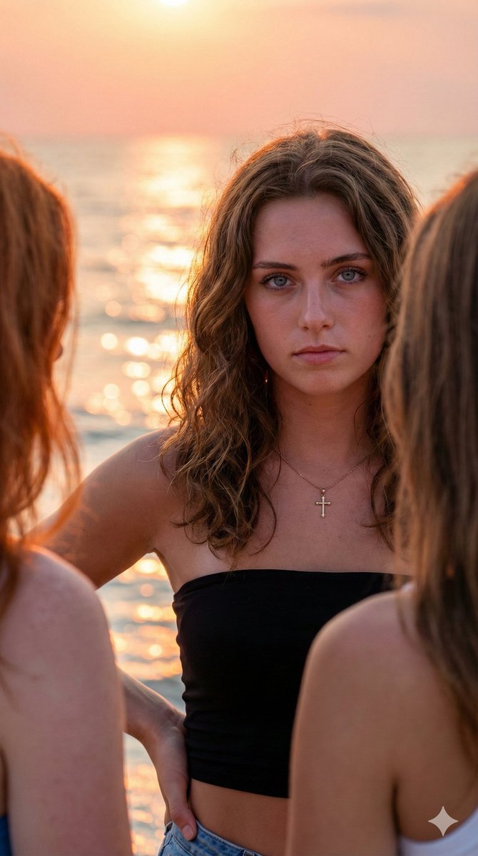 Golden Hour Beach Portrait (90s Supermodel) 2