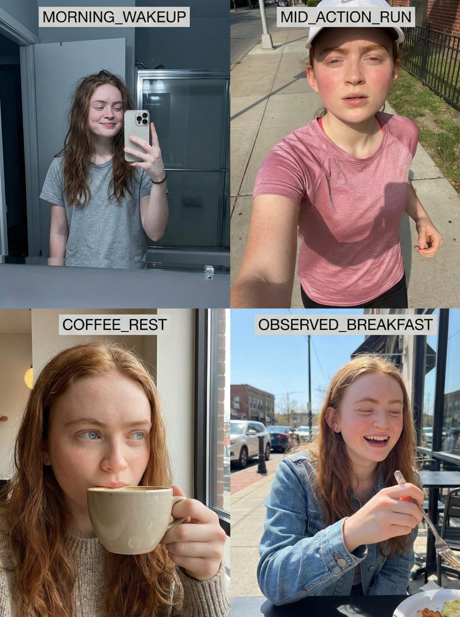 8K RAW Consistent Identity Daily Routine Grid (Sadie Sink) 1