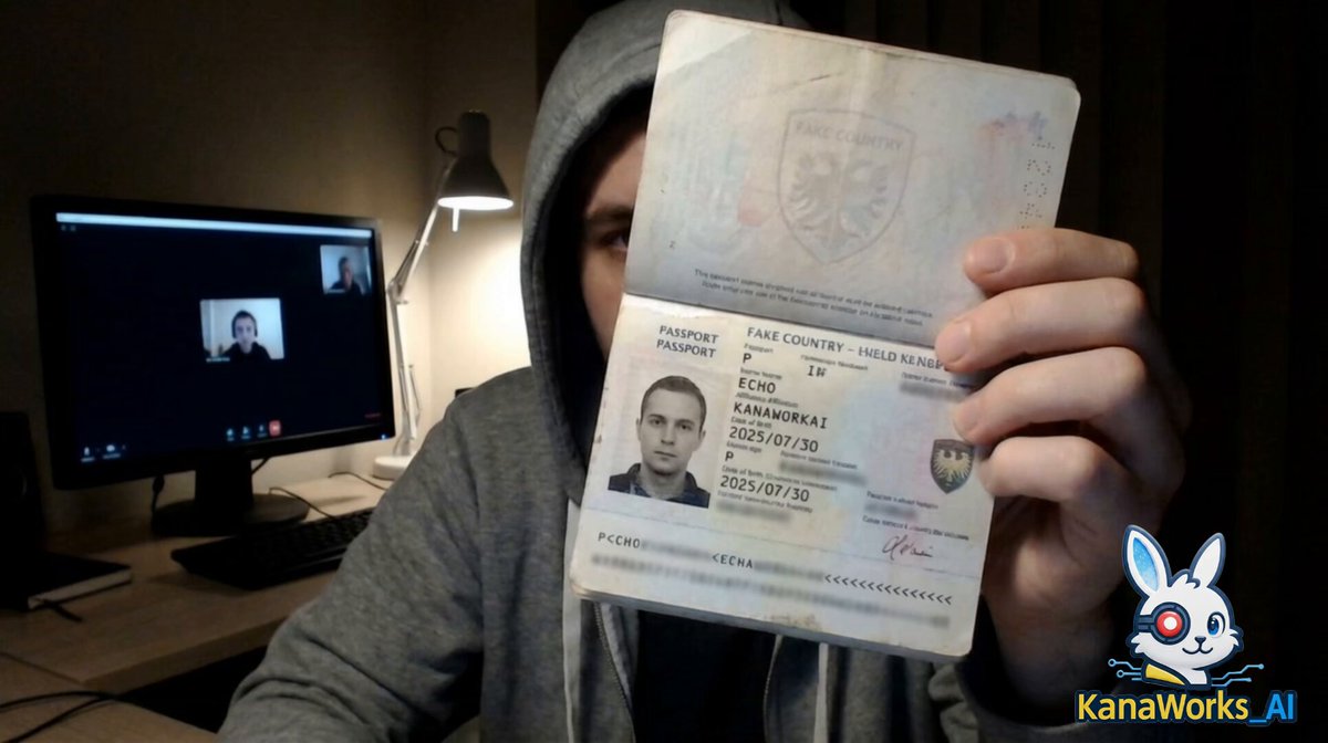 ID verification character with visible passport 1