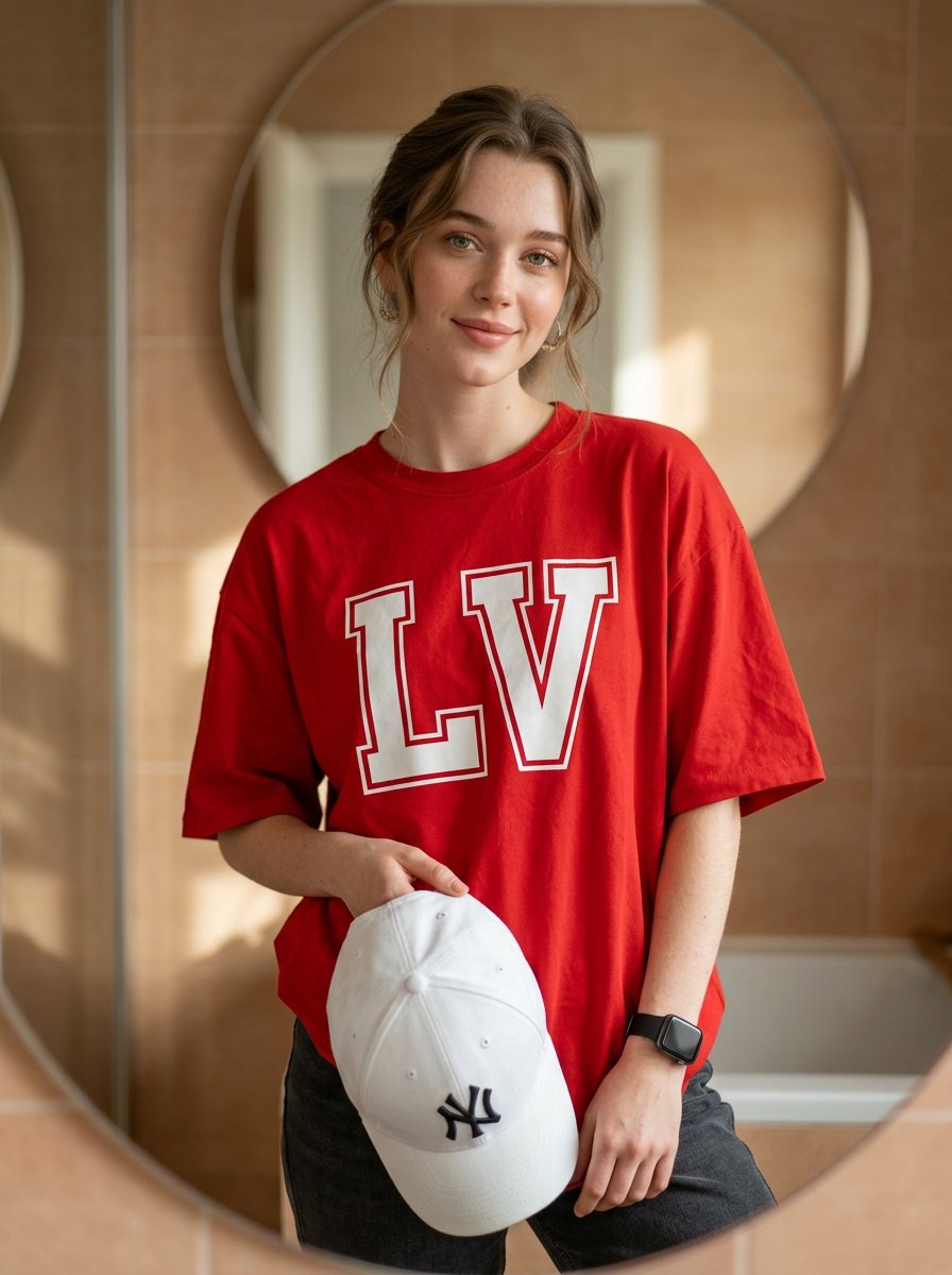 Fashion Editorial Portrait in Modern Bathroom 3