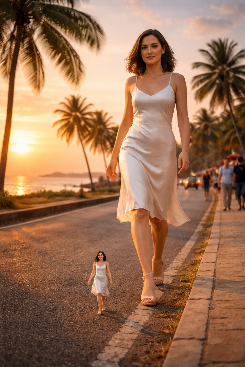 Surreal cinematic street photography with scale contrast 2
