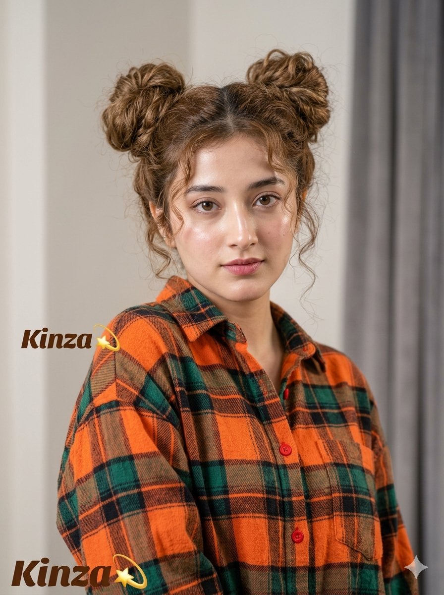 Playful Space Buns Portrait 1