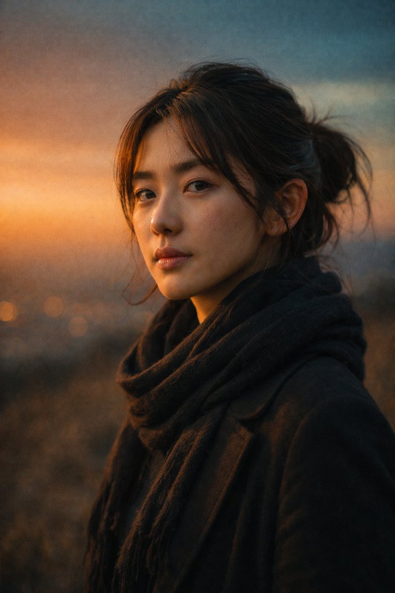 Cinematic Sunset Portrait Prompt 4