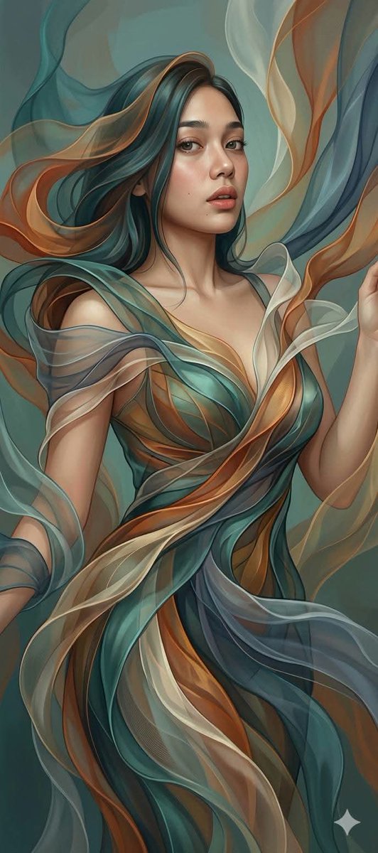 Neo-Organic Textile Portrait Illustration 2
