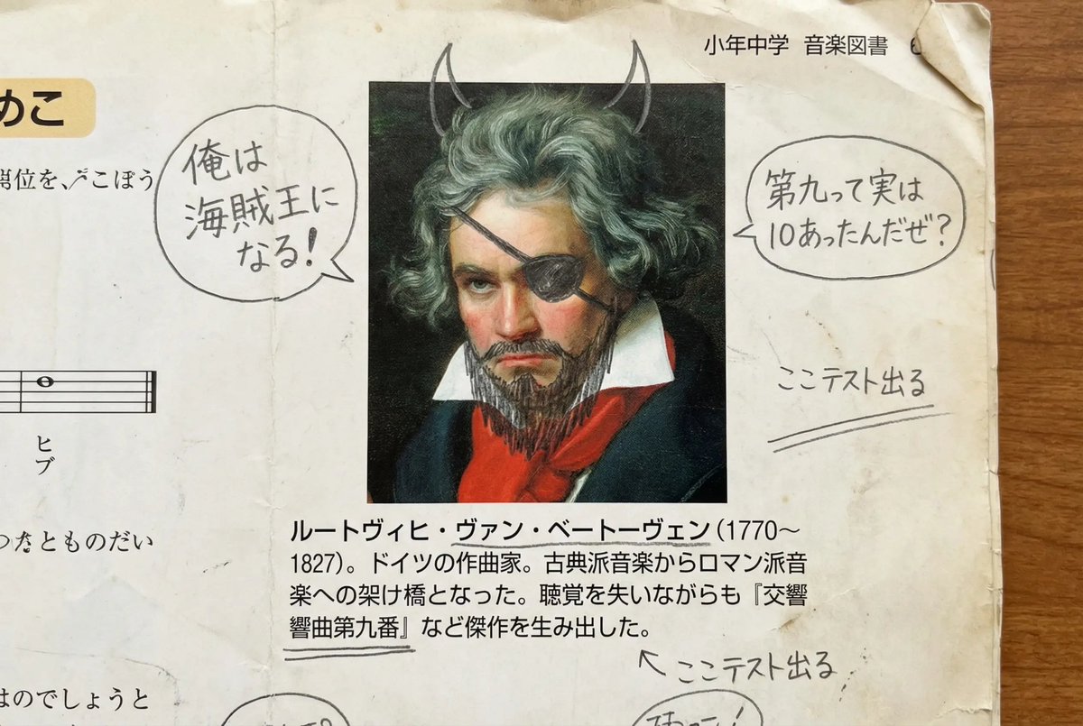 Middle schooler doodles on history textbook pages 3