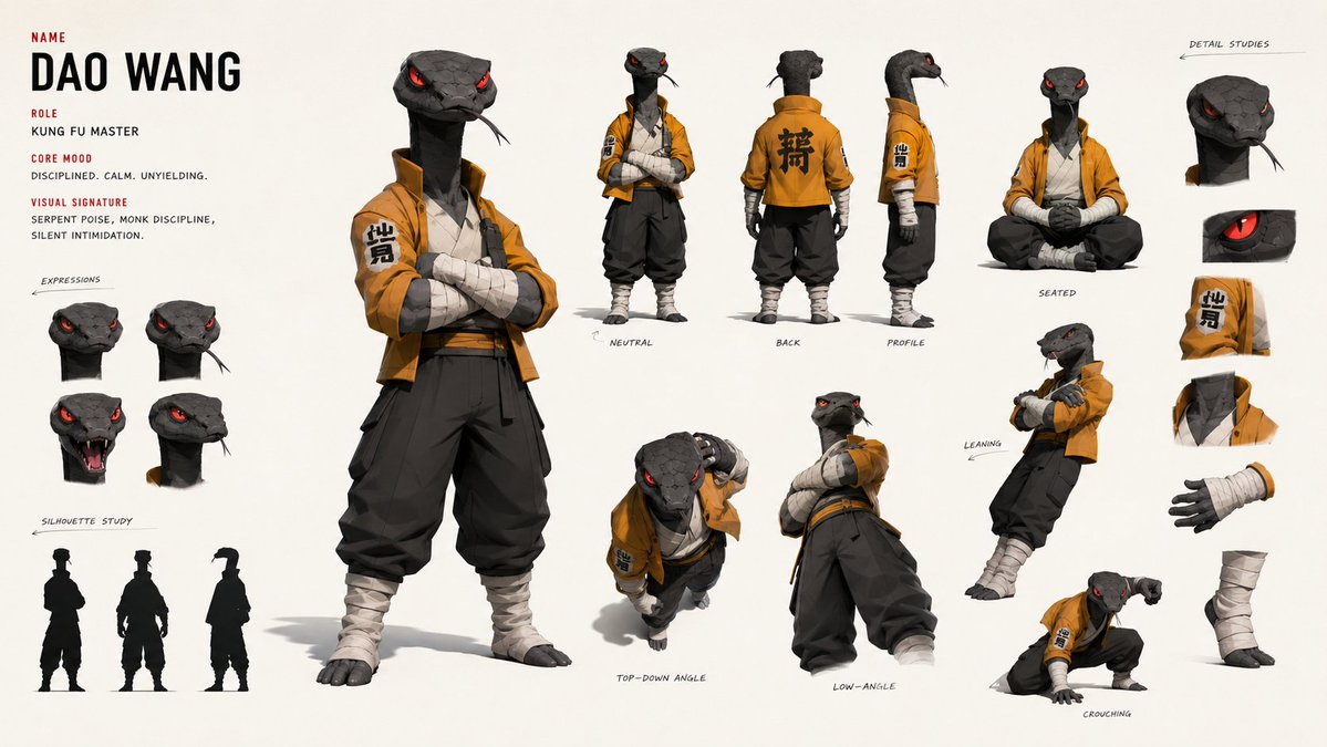 Kung Fu Character Storyboard Sheet 2