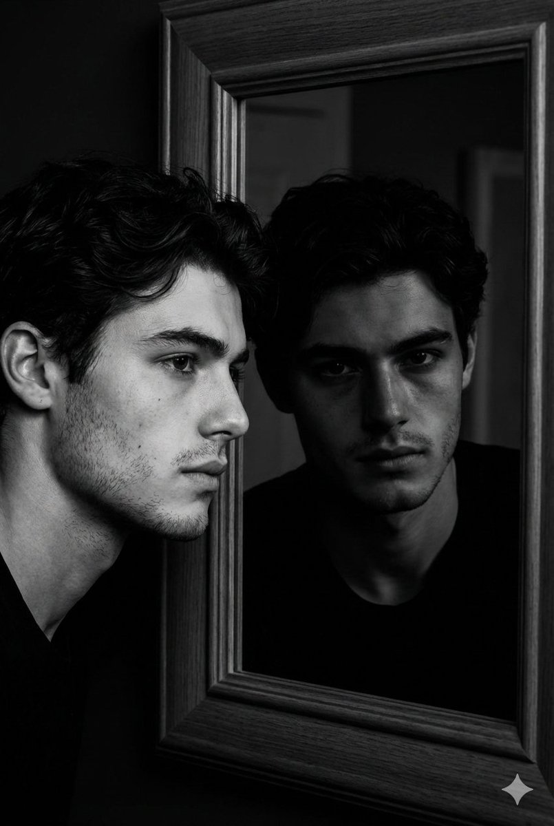 Noir Mirror Reflection Portrait 1