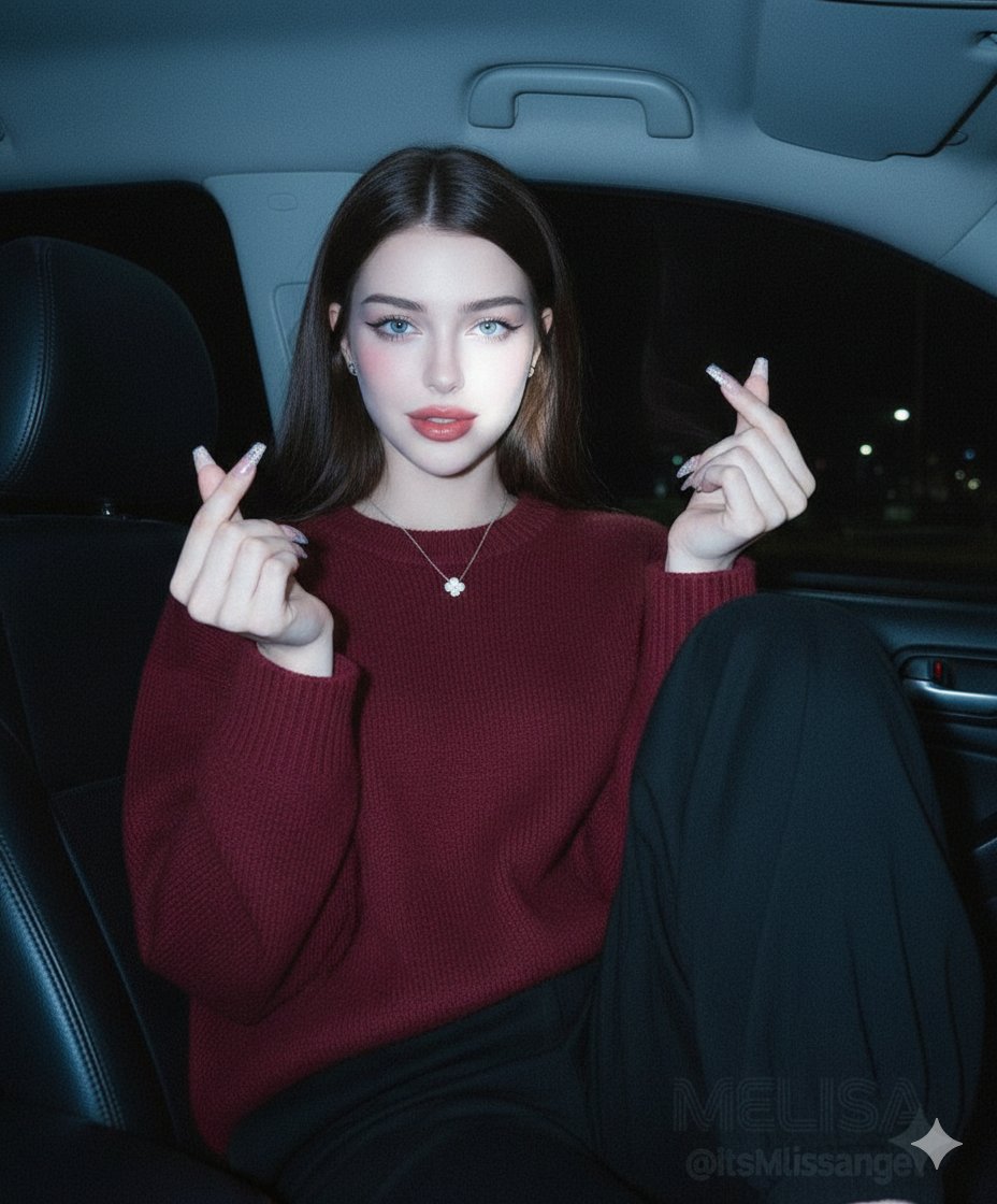 Vintage Digital Camera Car Selfie Prompt 1