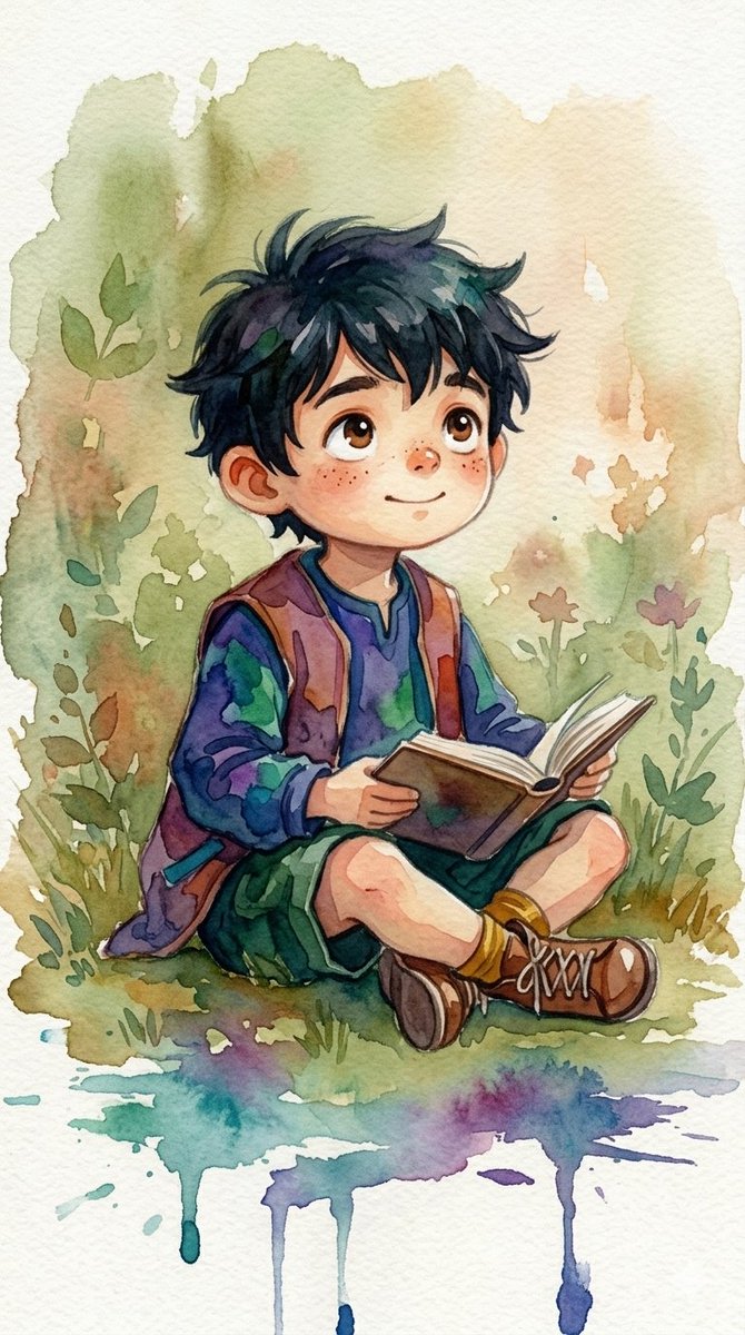 Watercolor Woodland Children Illustrations 1