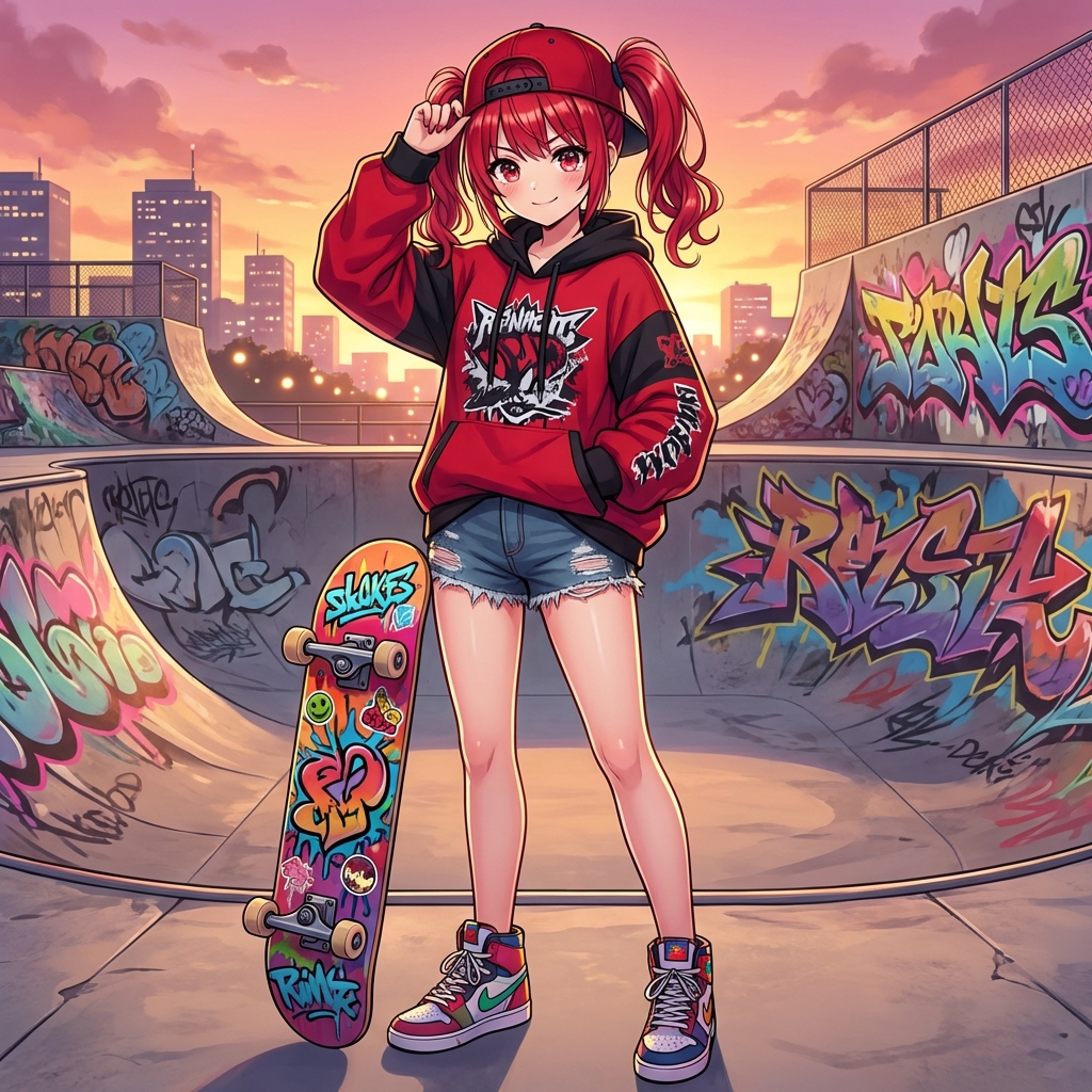 Transforming into a Skater Girl 1