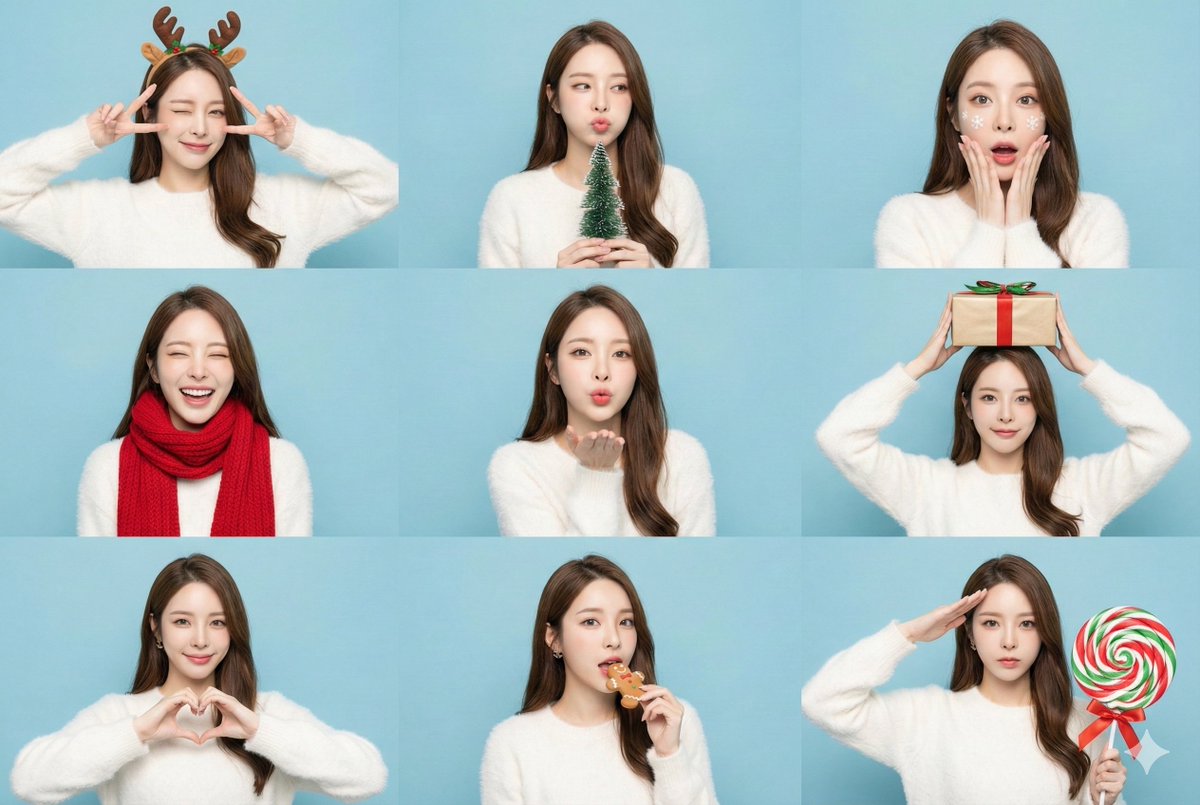 9-Panel Christmas Photobooth Sticker Generator 1