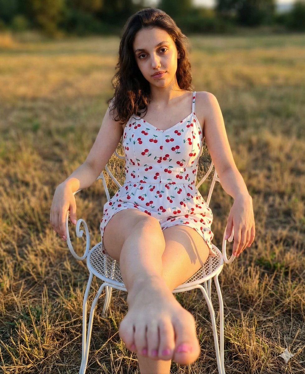 Golden Hour Romper and Bare Foot Prompt 1
