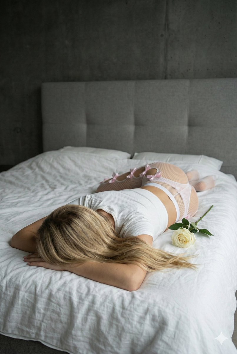 Coquette Aesthetic Bedroom Pose (Legs Raised) 2