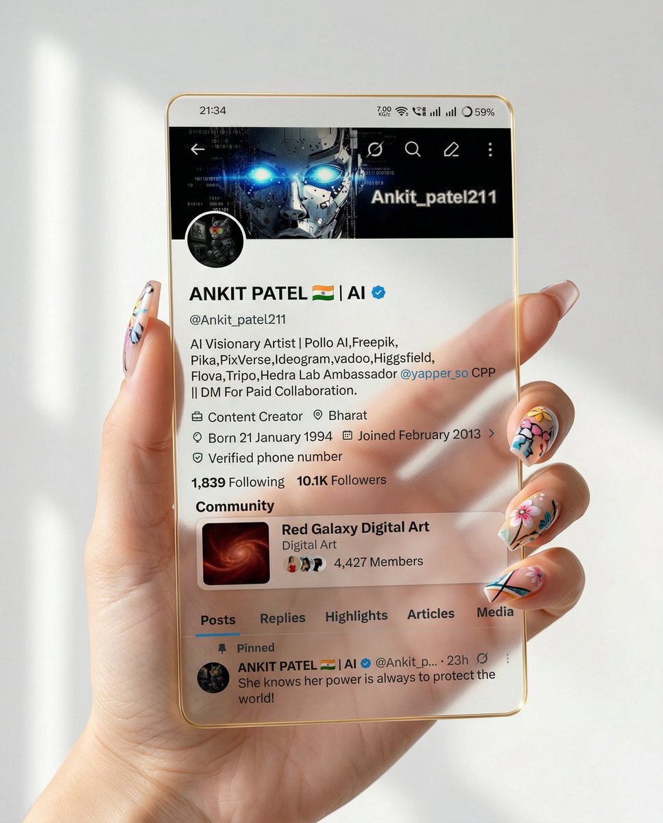Transparent Glass Social Media Profile Effect 1