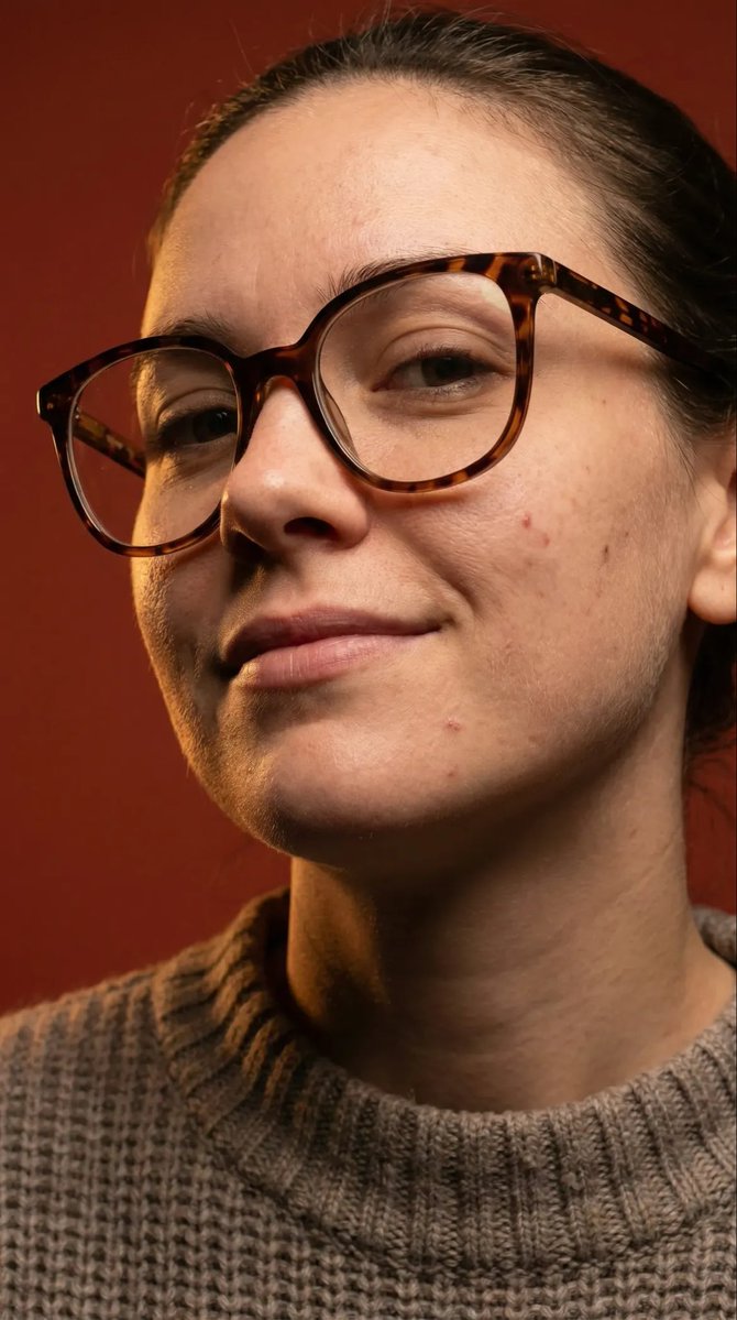 Macro Detail Portrait with Glasses and Skin Texture Prompt 2