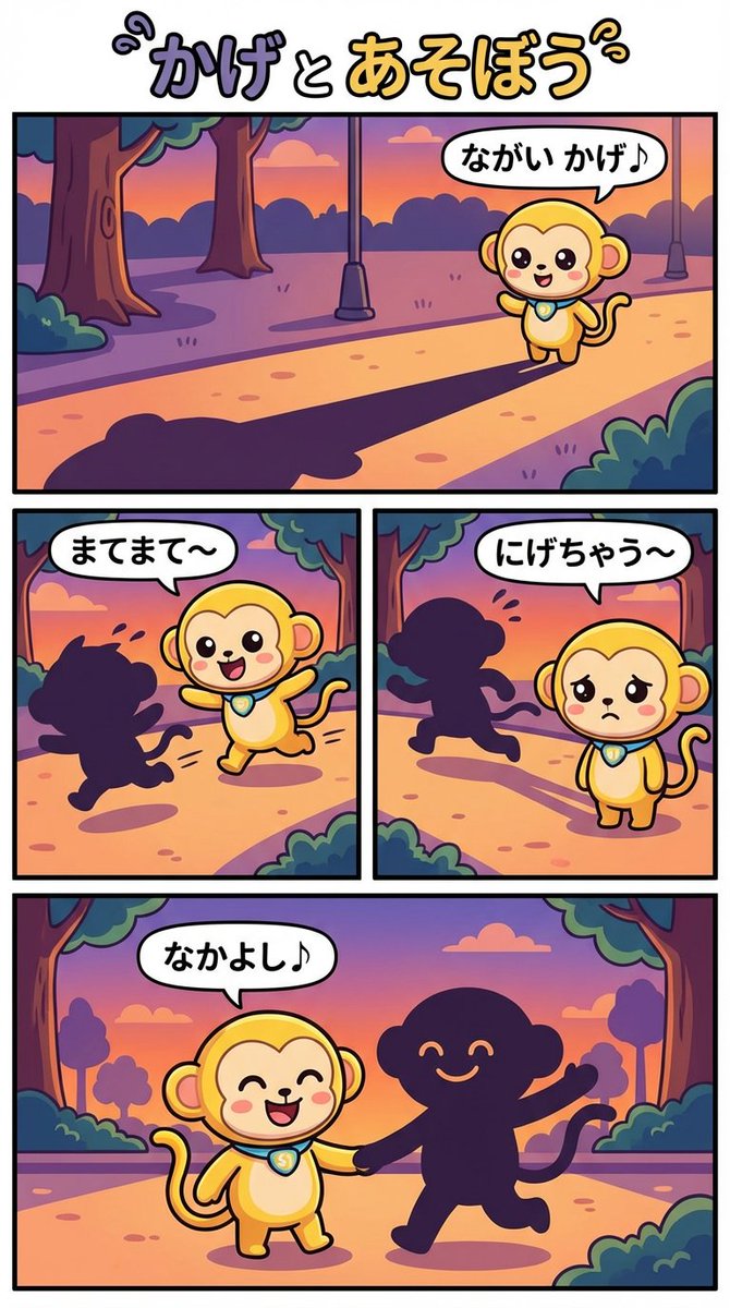 Daily Nano: Playing with Shadows 4-Panel Comic 1