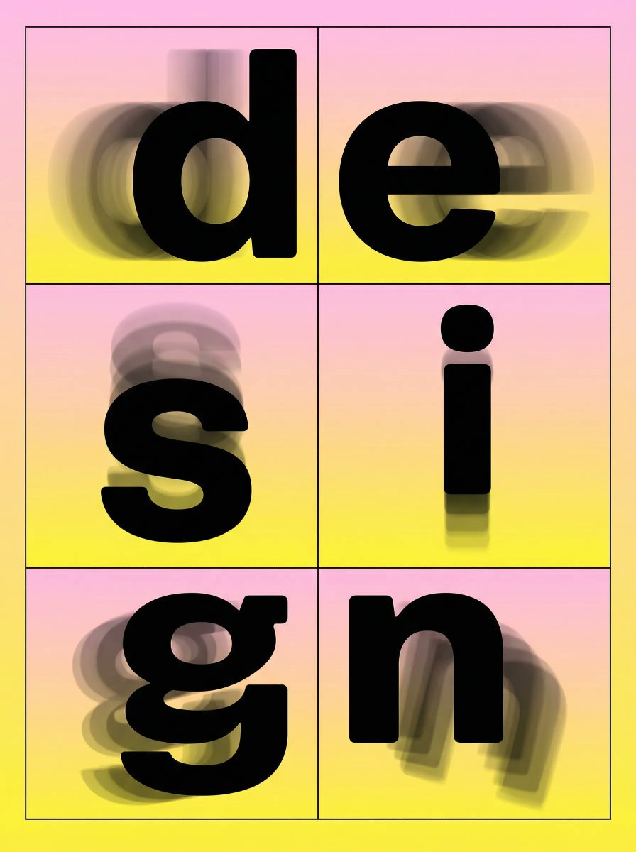 Brutalist Directional Blur Typography Poster Prompt 1