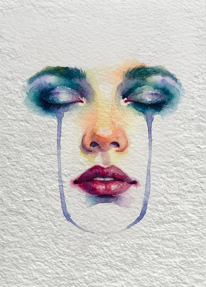 Emotional Watercolor Grief Art 3