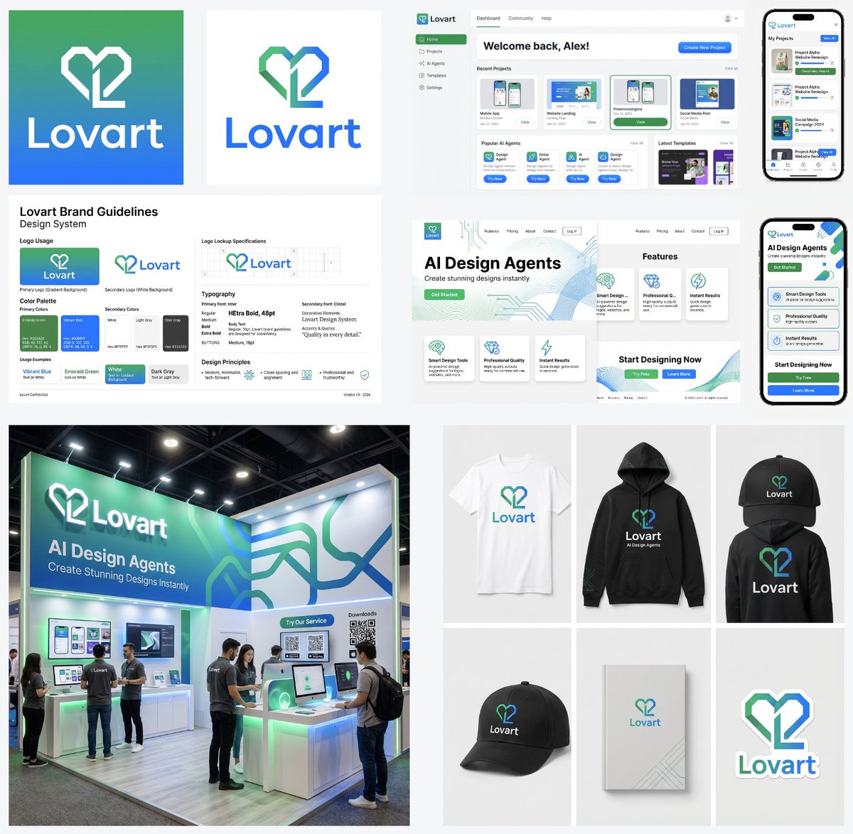 Multi-Step Design Generation Prompts for 'Lovart' Brand 1