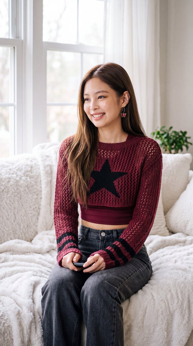 East Asian Fashion Portrait on Sofa 4