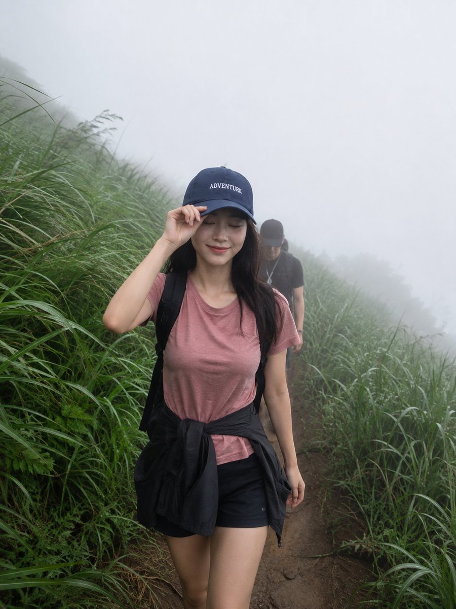 Misty Mountain Hiking Portrait 2
