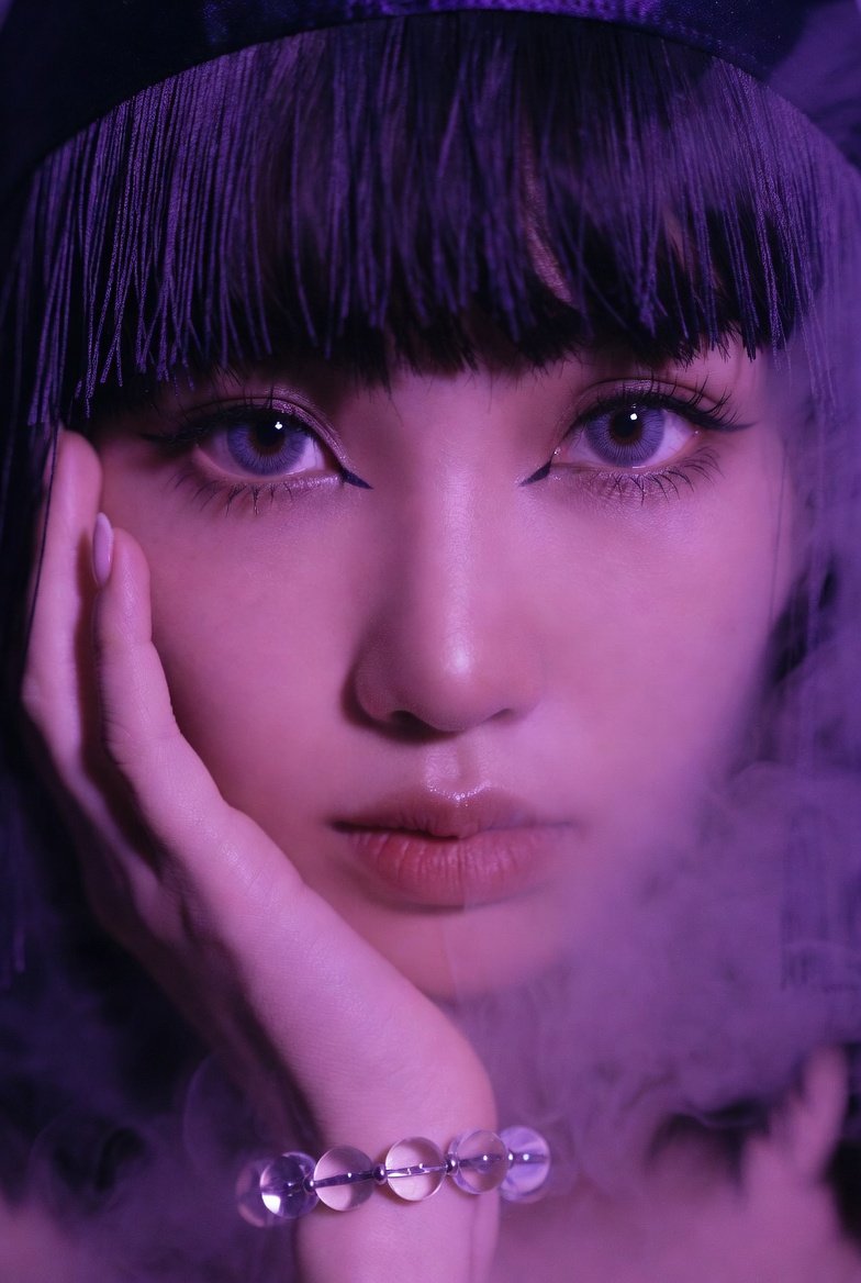 Violet Ghost in a Golden Room K-Pop Aesthetic Image Prompt 2