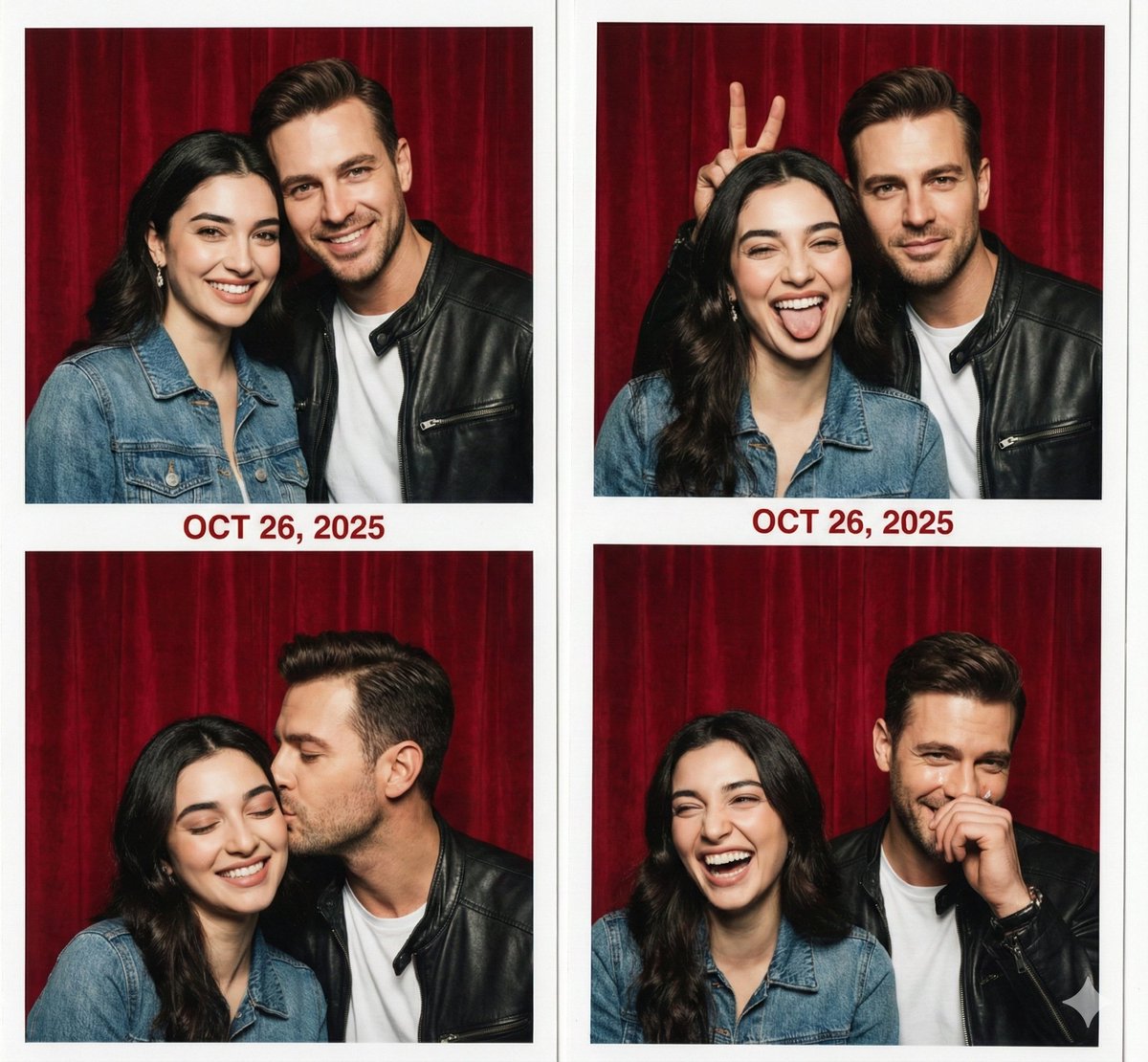 Retro Photo Booth Strip Prompt for a Couple 1